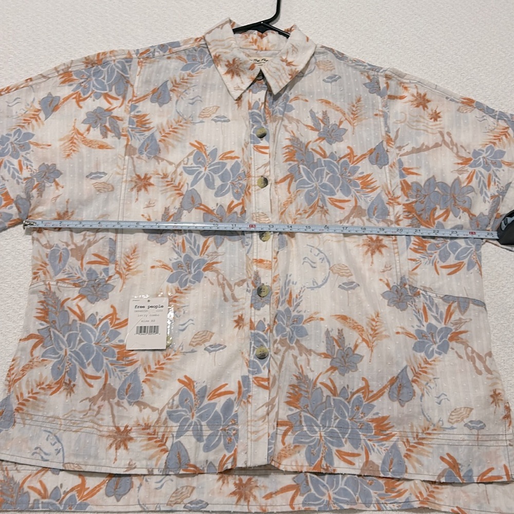 Free People We The Free Love Letters Oversized Button Down Shirt